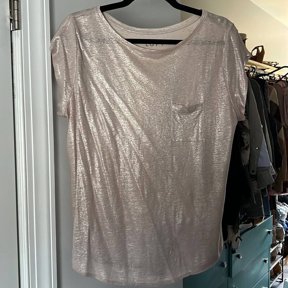 Shimmery Linen Top